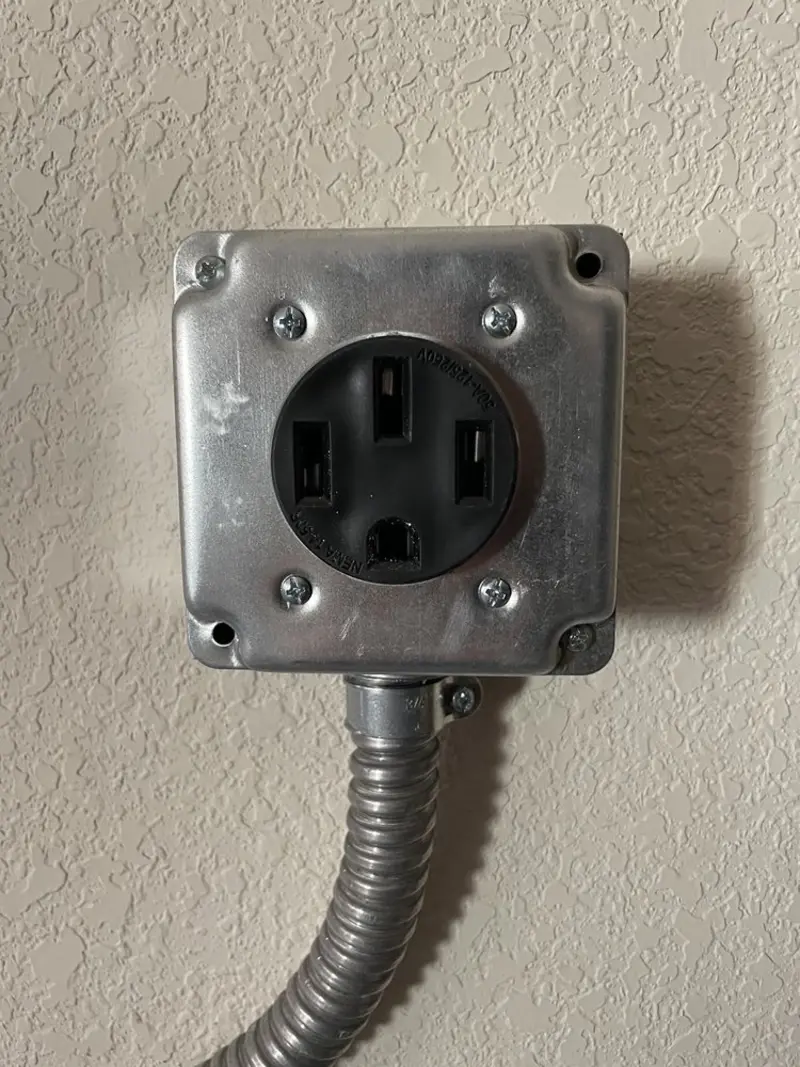 NEMA 14-50 outlet installed for Smart Home Electrical in Fayetteville